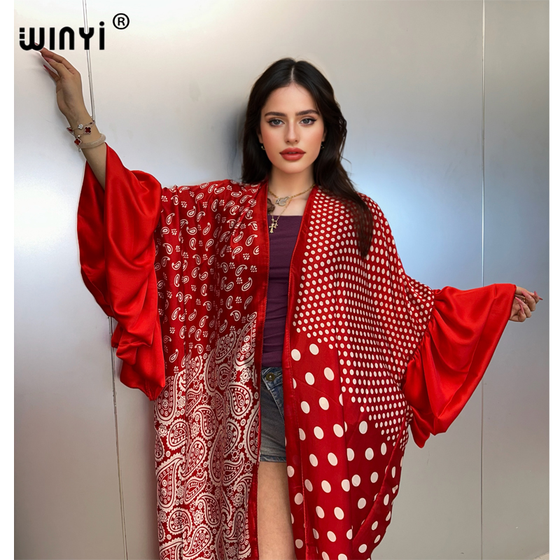 Kaftan Women Boho - WINYI Robe Kimono d'été, Tenue de