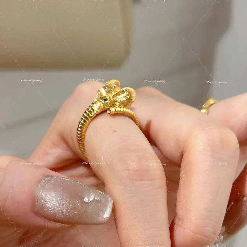 Ethnic Chic Fashion - Bagues éléphant avec incrustation de diamants