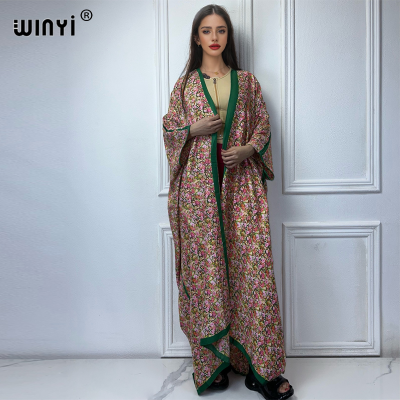 Kaftan Women Boho - WINYI-Kimono ample imprimé pour femmes, cardigan