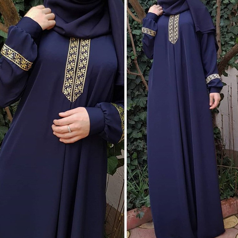 Ethnic Gown - Abayas imprimé Style ethnique musulman, grande