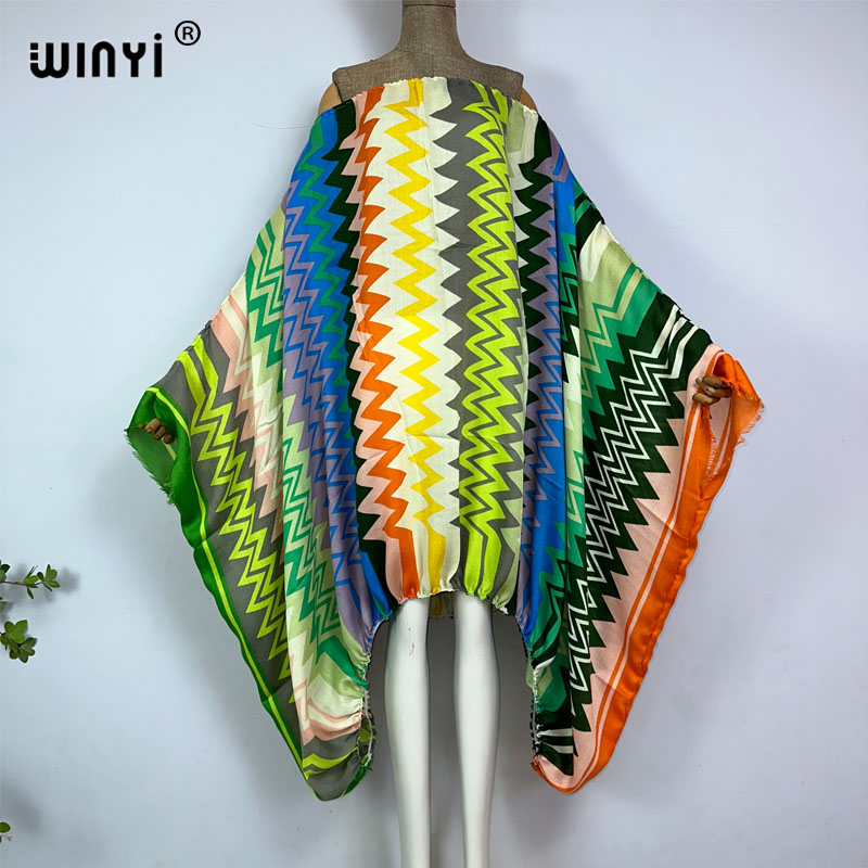 Kaftan Women Boho - WINYI-Robe Maxi à Col Unique pour