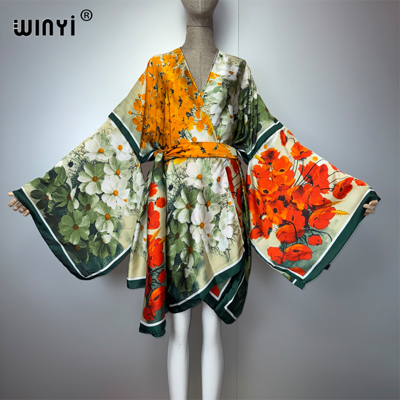 Kaftan Women Boho - WINYI été kimonosilk sentiment court cardigan