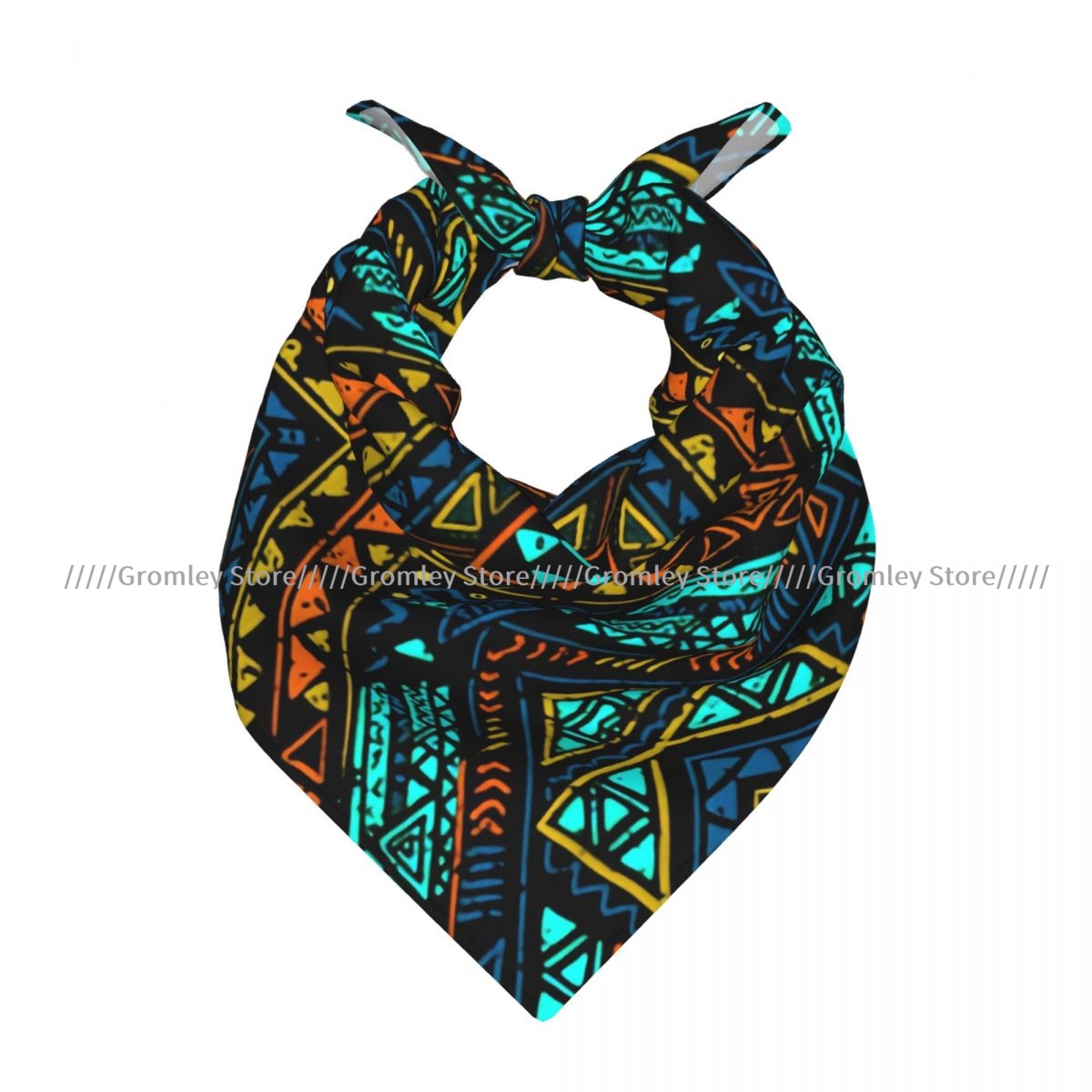Ethnic Chic Fashion - Écharpe carrée ethnique aztèque chic bohème