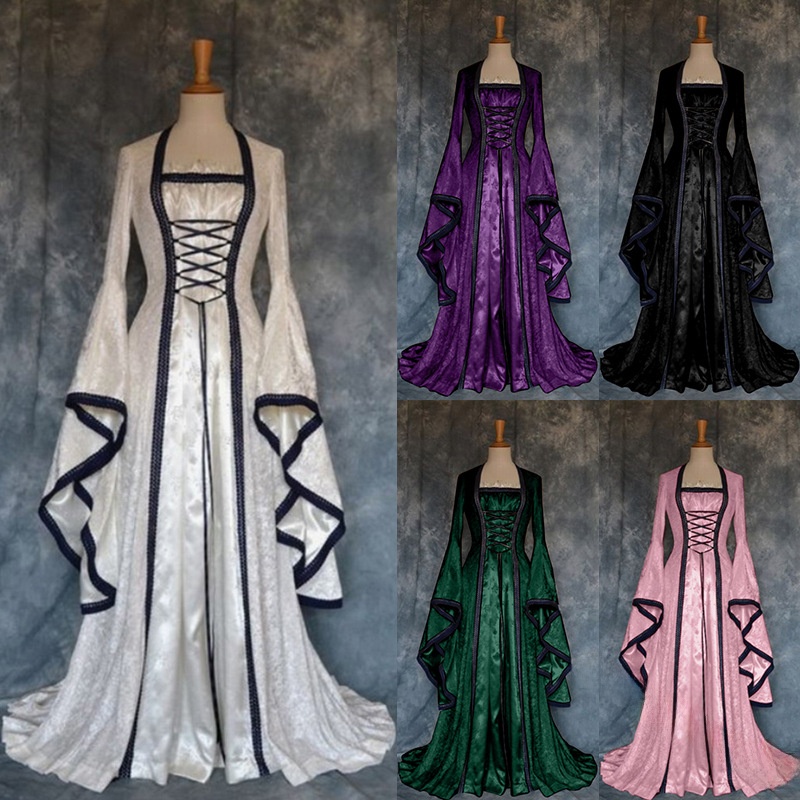 Ethnic Gown - Robe de Cour Médiévale Rétro pour