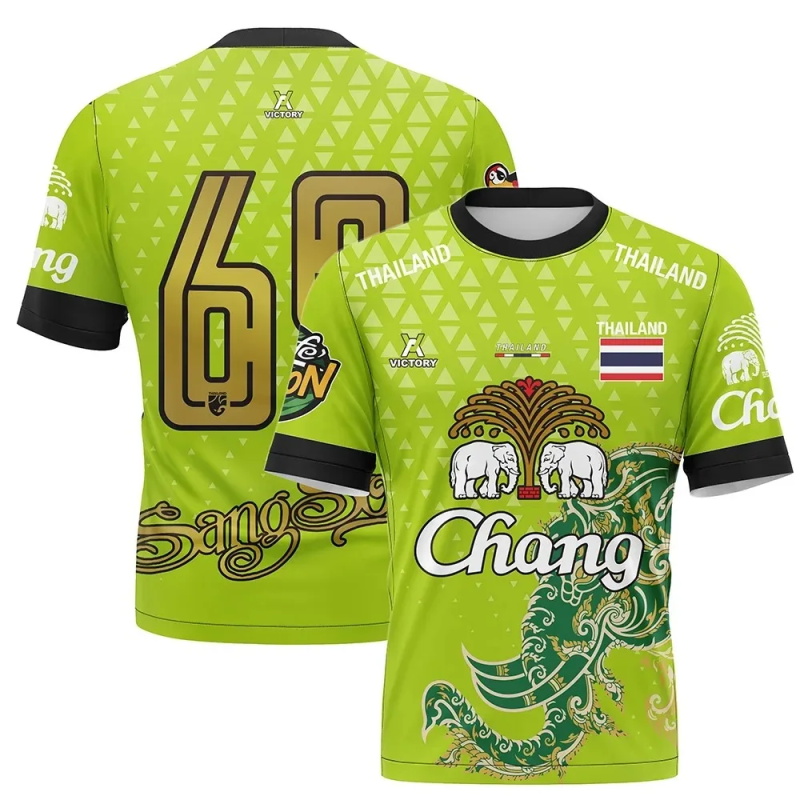 Thai Silk Blouse - Thaïlande Chang éléphant manches courtes T-Shirt