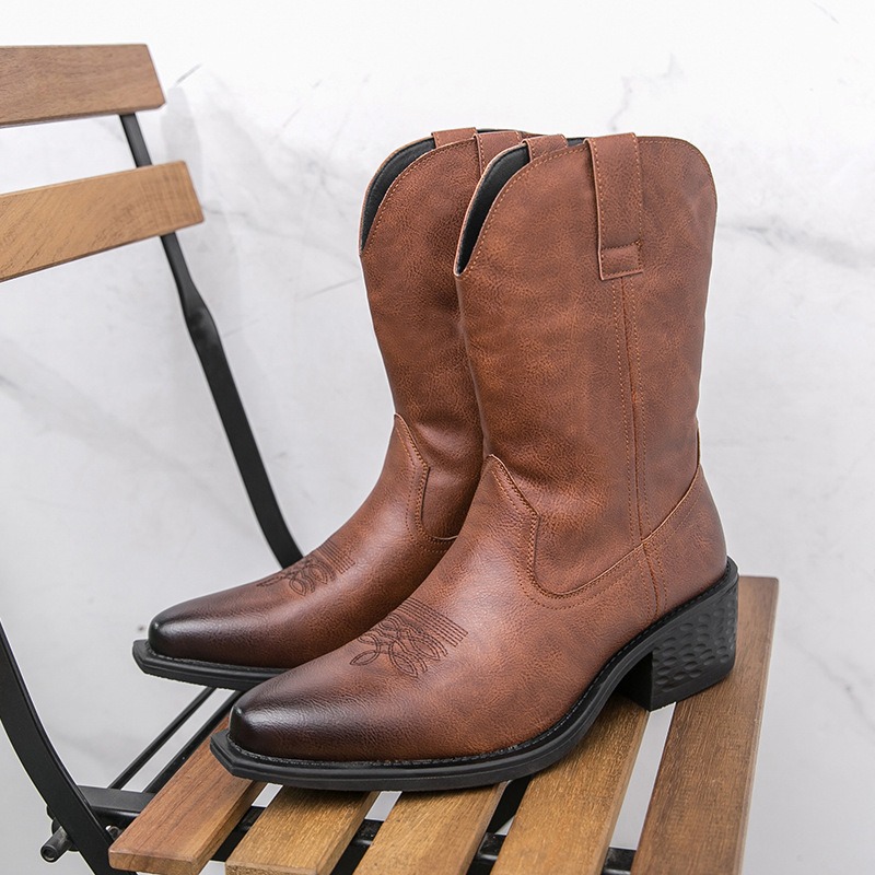 Ethnic Fashion Men - Bottes pour hommes, style western classique