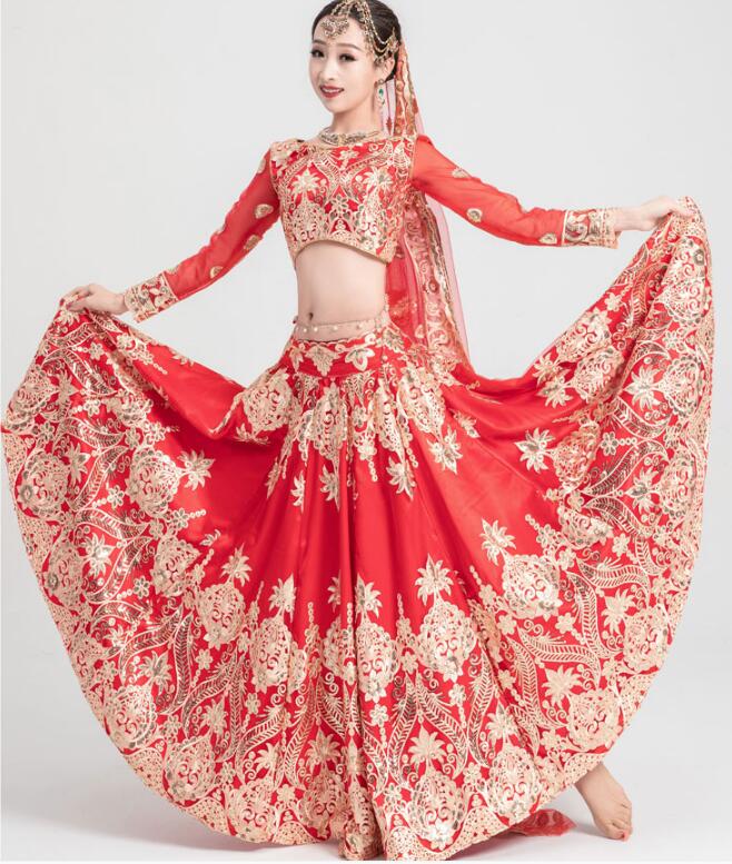 Sari indien brodé à sequins po - Salwar Kameez Set avis et prix