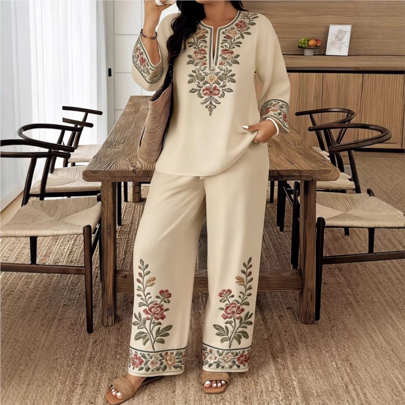 Chemise et pantalon imprimés r - Ethnic Fashion For Ladies avis et prix