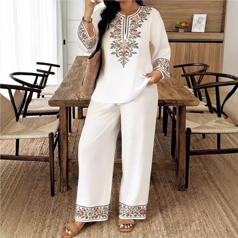 Chemise et pantalon imprimés r - Ethnic Fashion For Ladies avis et prix