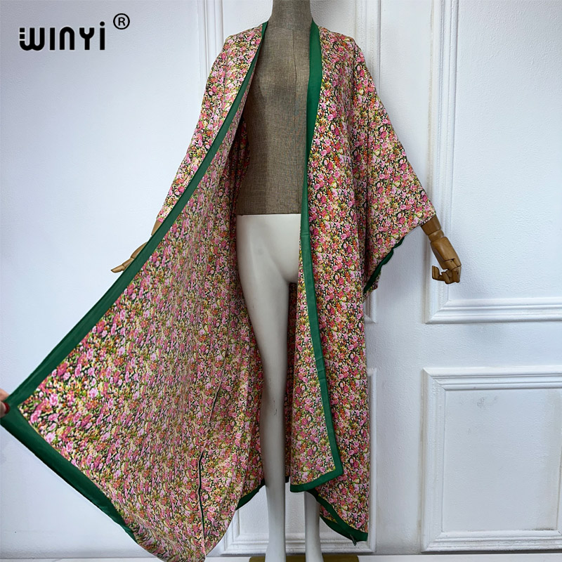 WINYI-Kimono ample imprimé pou - Kaftan Women Boho avis et prix
