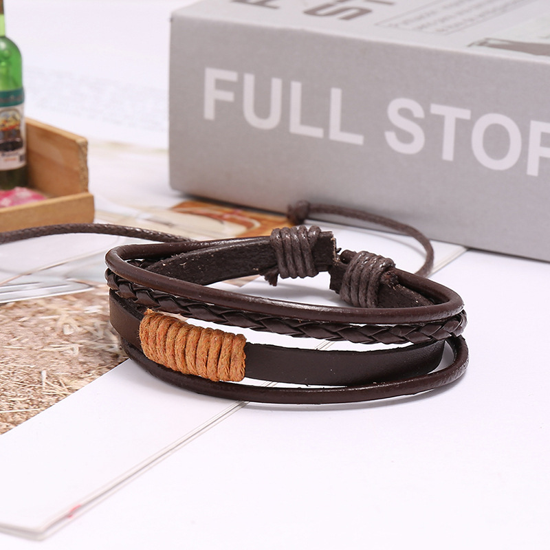 2025 Bracelet en cuir hommes b - Ethnic Fashion Pk avis et prix