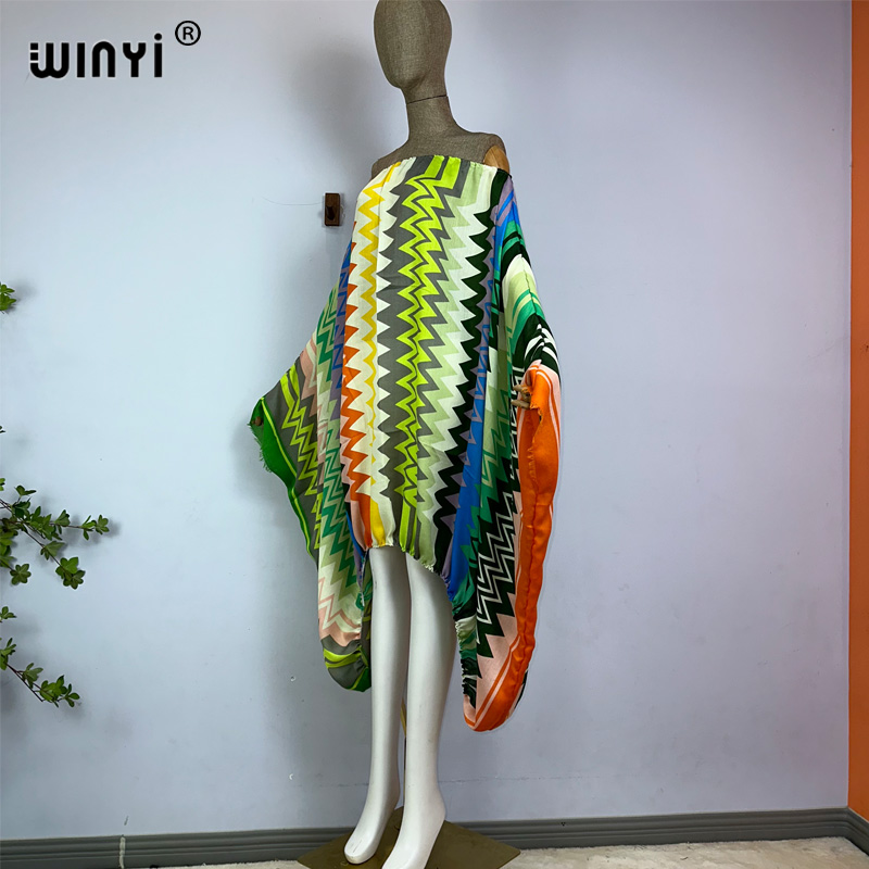 WINYI-Robe Maxi à Col Unique p - Kaftan Women Boho avis et prix