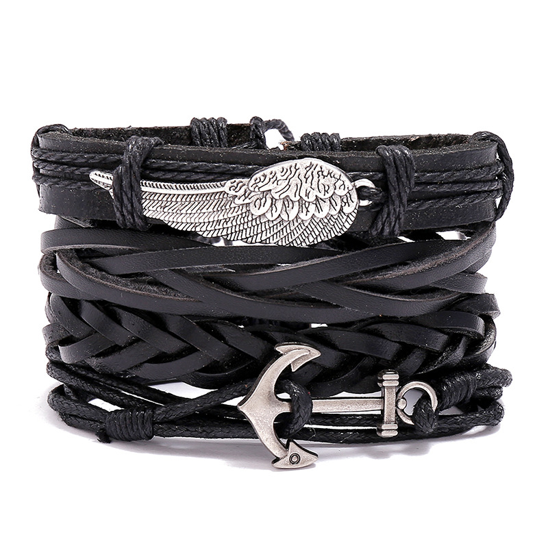 Bracelets en cuir à ailes rond - Ethnic Fashion Pk avis et prix