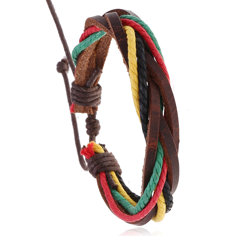 Bracelet en cuir véritable pou - Ethnic Fashion Pk avis et prix