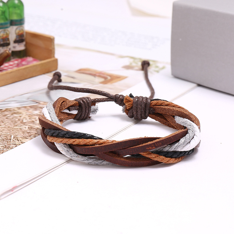 Bracelet en cuir véritable pou - Ethnic Fashion Pk avis et prix