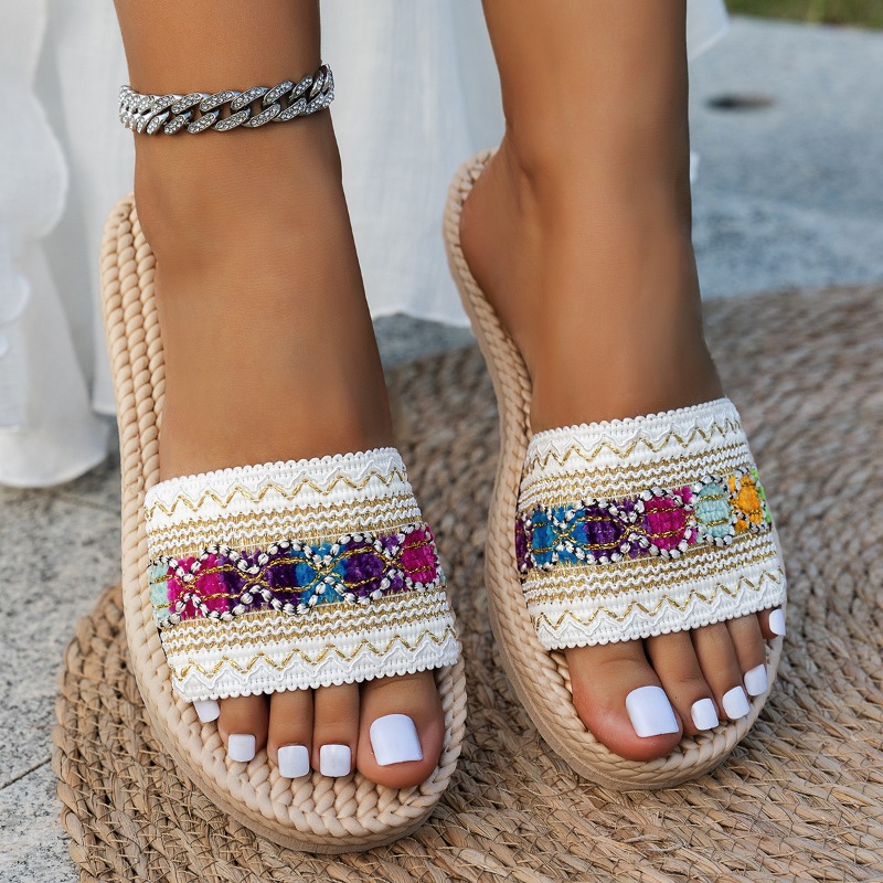 Sandales plates d'extérieur po - Ethnic Modern Fashion avis et prix