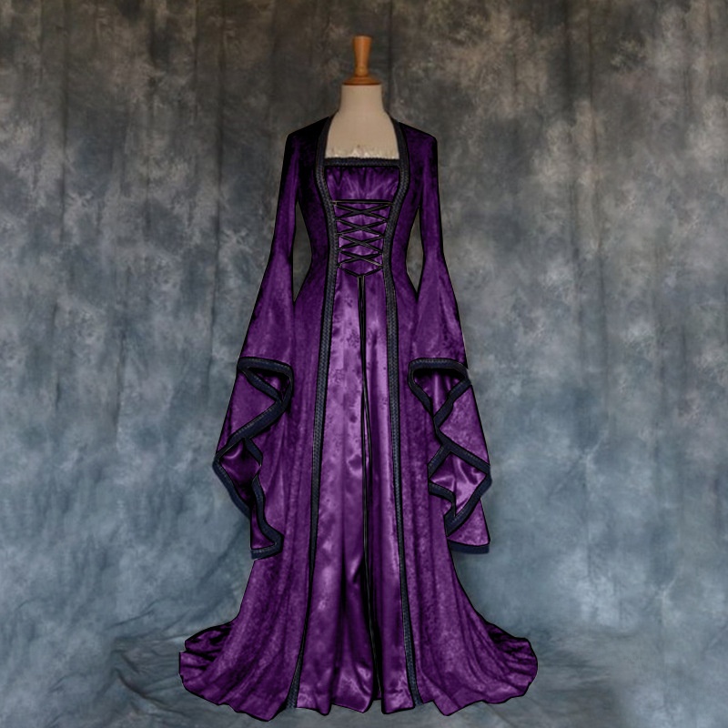 Robe de Cour Médiévale Rétro p - Ethnic Gown avis et prix