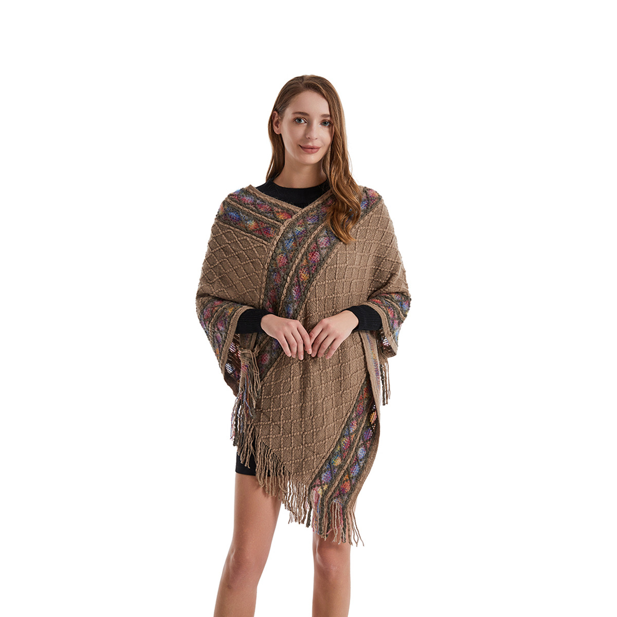 Poncho de style rétro pour fem - Ethnic Fashion For Ladies avis et prix