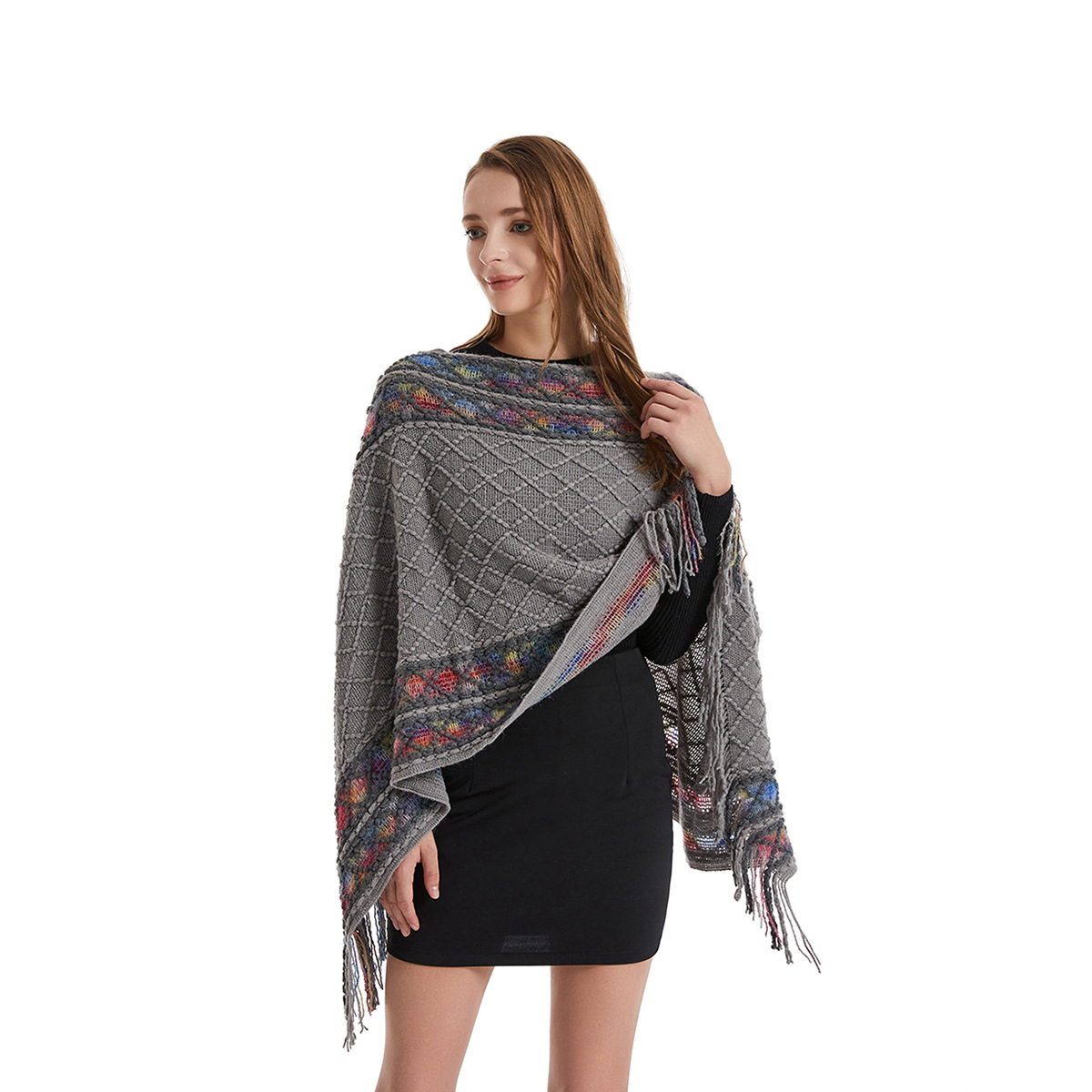 Poncho de style rétro pour fem - Ethnic Fashion For Ladies avis et prix